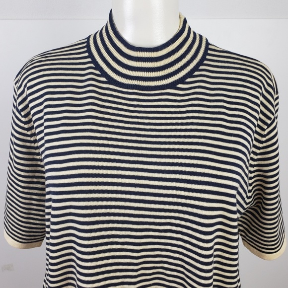Worthington Sweater size 1X Blue Stripe - Picture 3 of 7